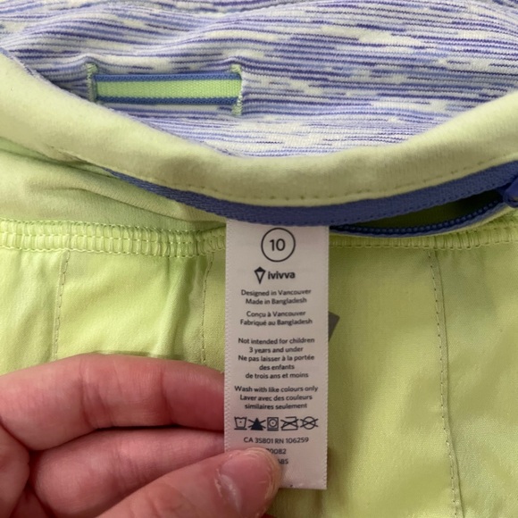 Lululemon kids Ivivva skirt size 10 could fit 000/00 green/yellow #lululemon - Picture 4 of 4